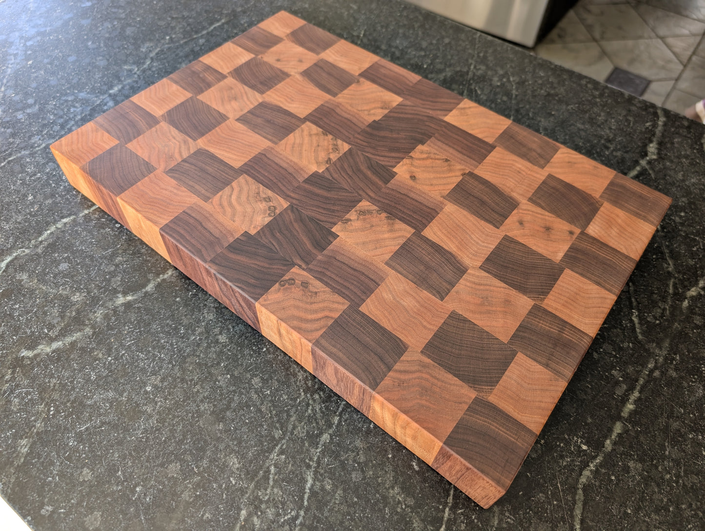 Walnut Checkerboard End Grain Cutting Board
