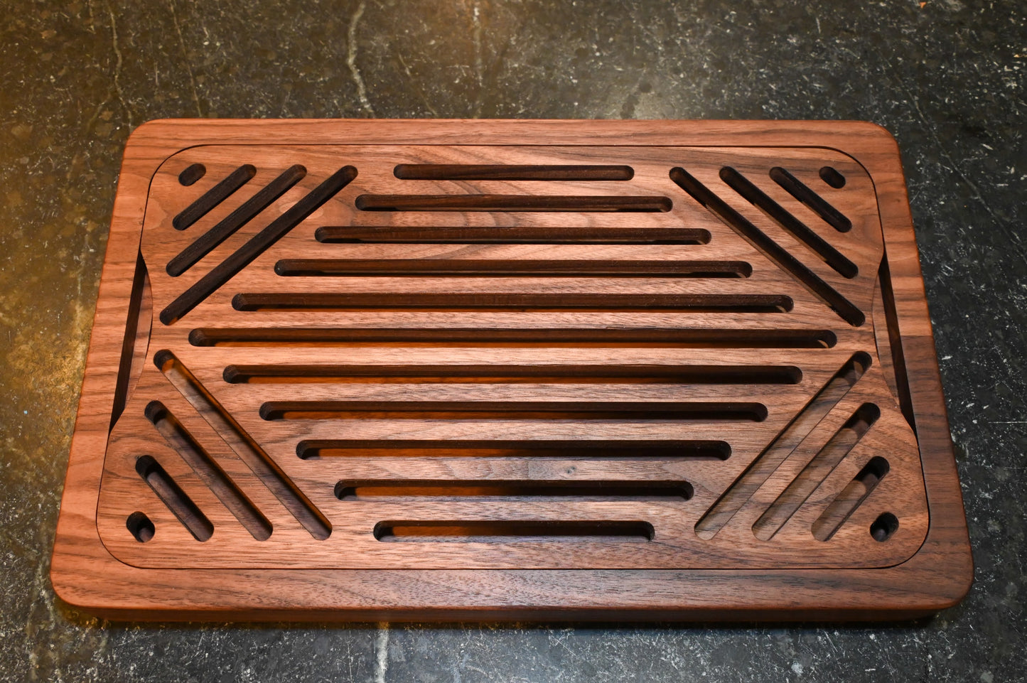 Walnut Bread Cutting board with crumb tray