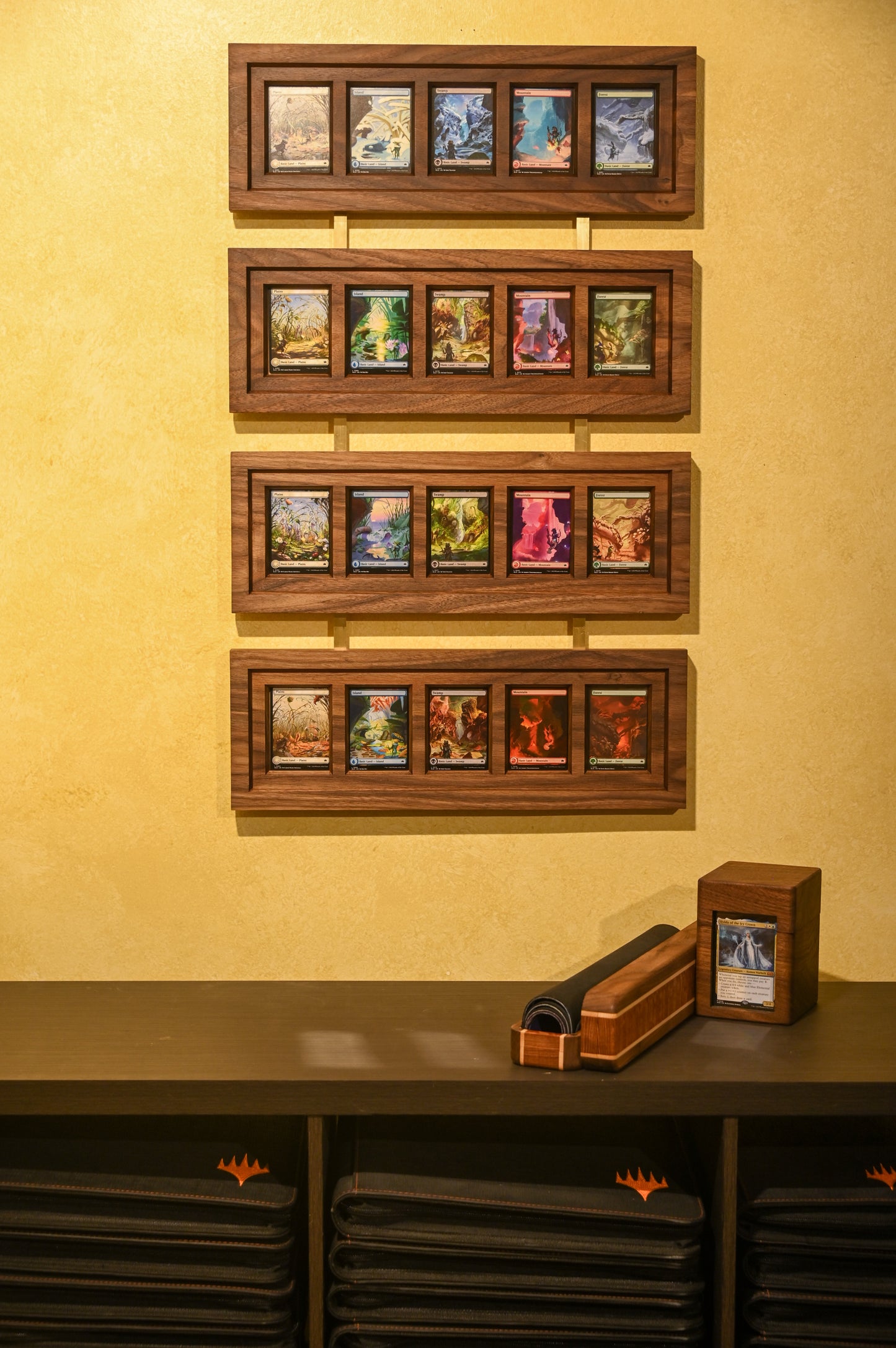 Walnut Hardwood Card Display Frame – TCG Card Art