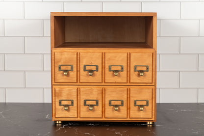 Cherry Hardwood 3 Drawer Trading Card Storage Chest