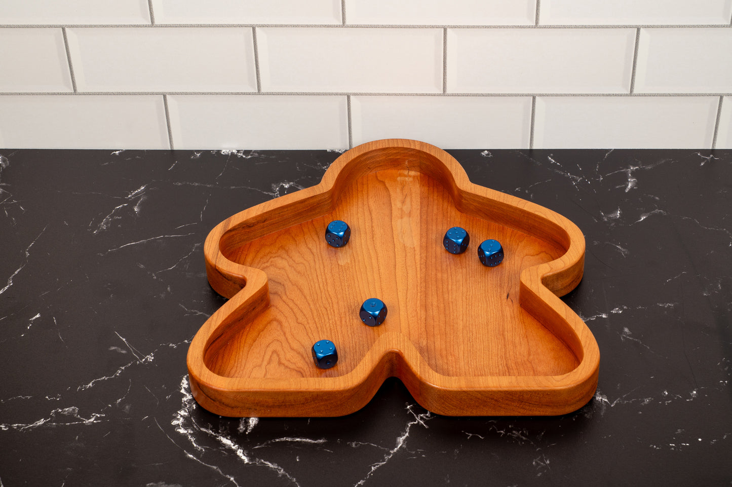 Large Wooden Meeple Tray - Dice Tray or Snack Dish