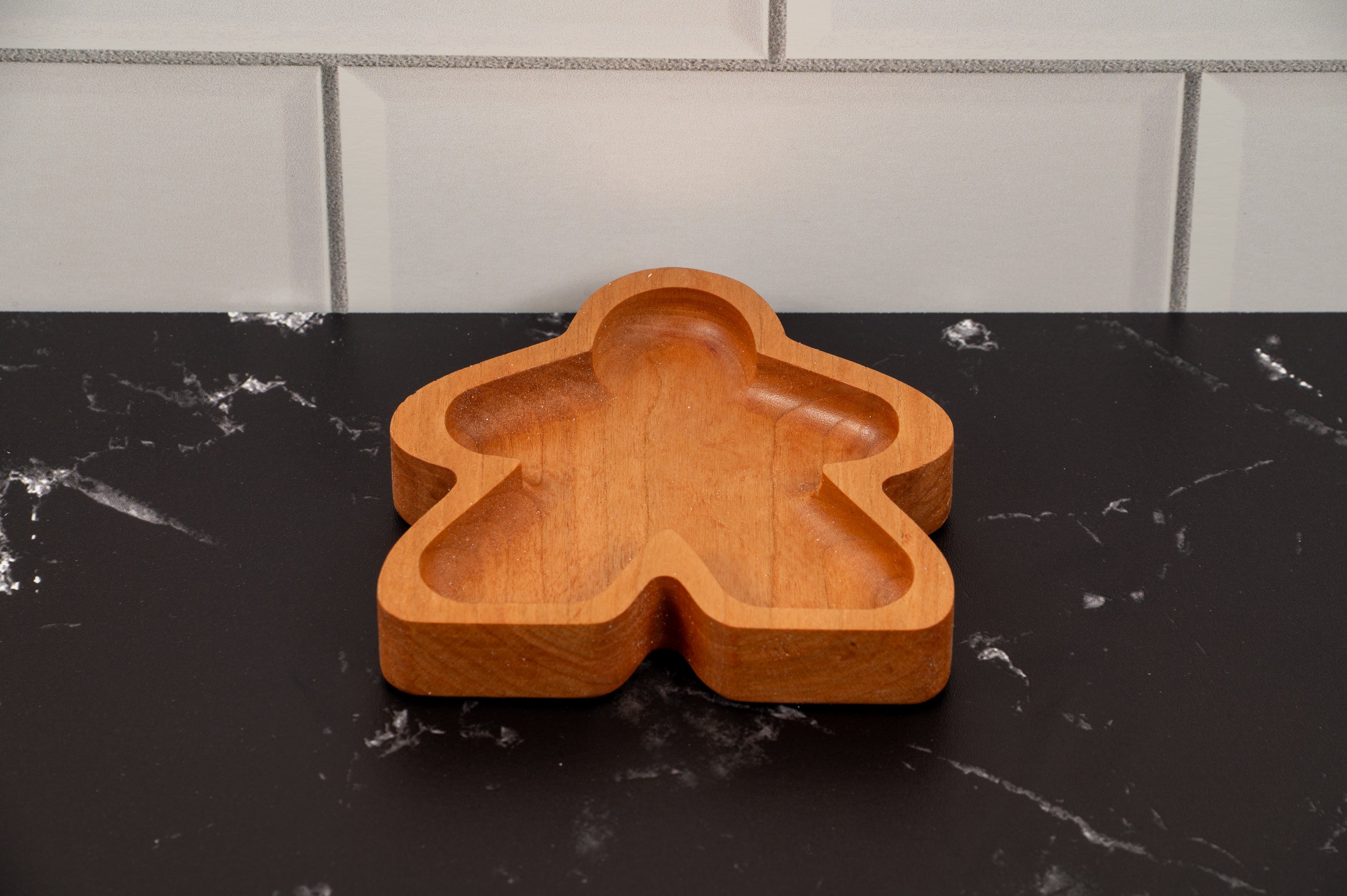 cherry wood meeple board game components tray