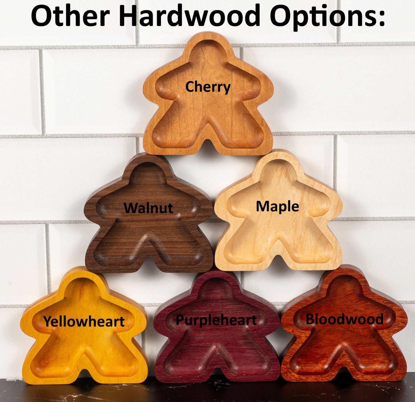 Large Wooden Meeple Tray - Dice Tray or Snack Dish
